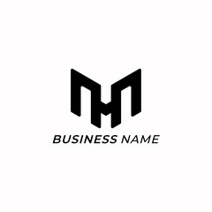 design logo combine letter M and letter H