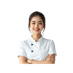 Confident Female Chef with Arms Crossed, Smiling Portrait