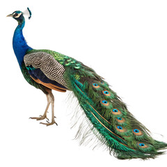 Obraz premium Peacock bird isolated on a transparent background