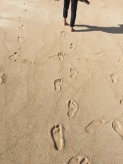footprint on the sand