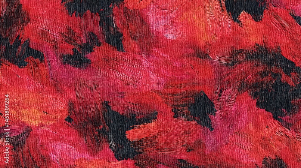 Poster red brushstrokes pattern with textures for artistic backgrounds