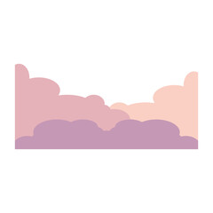 Cloud Corner Border. Flat decorative vector design isolated illustration