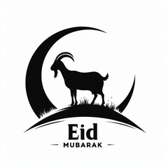 Goat silhouette design Eid Mubarak simple.goat silhouette 2 Eid UL adha 