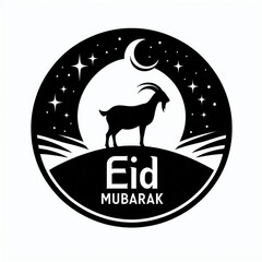 Goat silhouette design Eid Mubarak simple.goat silhouette 2 Eid UL adha 