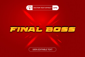 Final Boss Text Effect, Gaming Title Editable