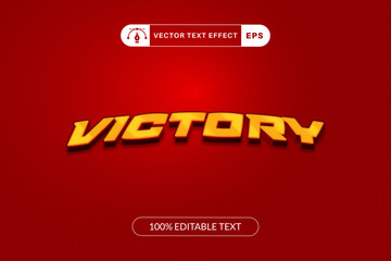 Victory Text Effect, Gaming Title Editable