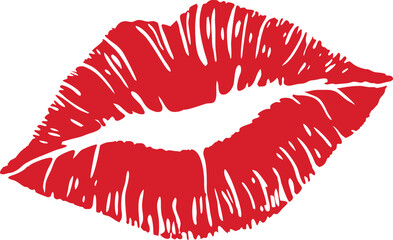 Kiss. Female lips. Vector 
