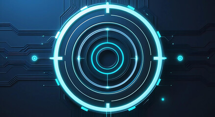 abstract technology background with blue circles
