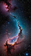 Abstraktion Die Unendlichkeit der Galaxienspiralen 9х16. Hintergrund für das Design 1.