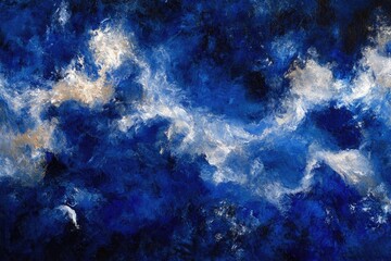 Obraz premium Stormy night sky, textured abstract painting