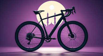 Fototapeta premium silhouette of a bicycle
