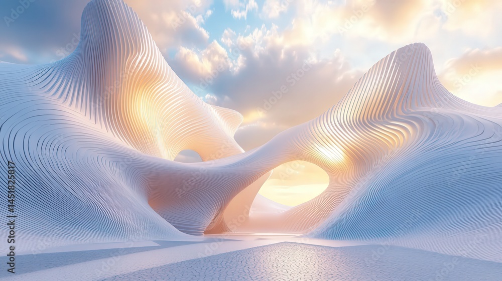 Poster cool waves and soft light currents flow effortlessly, creating a dynamic display of motion that tran