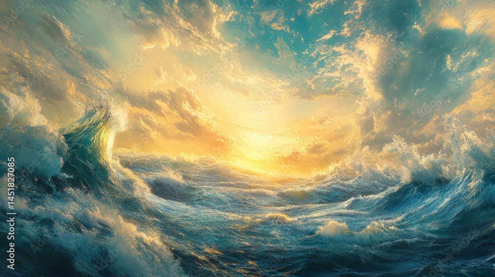 Aufkleber cool waves sweep across the scene, while light currents create a subtle yet powerful dynamic flow, s