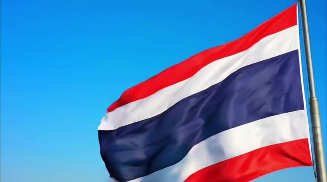 waving flag of thailand, flag of thailand