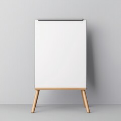 Minimalist Wooden Stand with Blank White Board for Creative Space