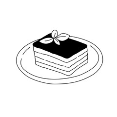 line art tiramisu