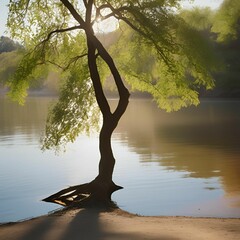a tree and the river
