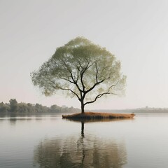 a tree and the river