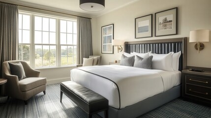 Escape to the serenity of modern seaside hotel rooms, where elegant design and sweeping views of the sea redefine coastal luxury.