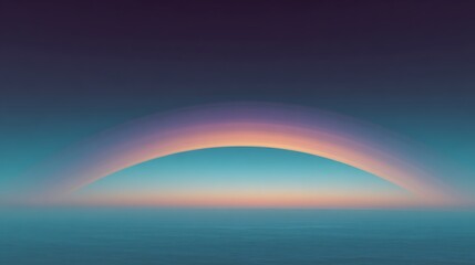 Abstract Rainbow Over Ocean