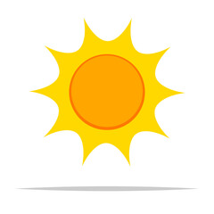 Summer sun vector isolated illustration
