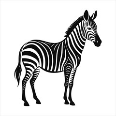 Zebra silhouette art illustration.