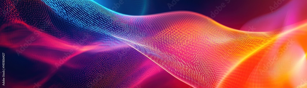 Poster abstract wavy background with vibrant gradient colors in blue pink and orange creates a dynamic and 