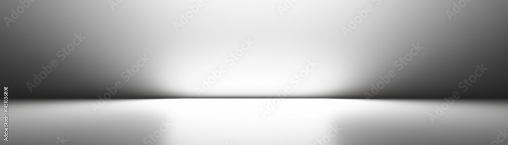 Poster Abstract White and Gray Gradient Background with Smooth Texture for Studio Backdrop Clean Surface Empty Space and Modern Design
