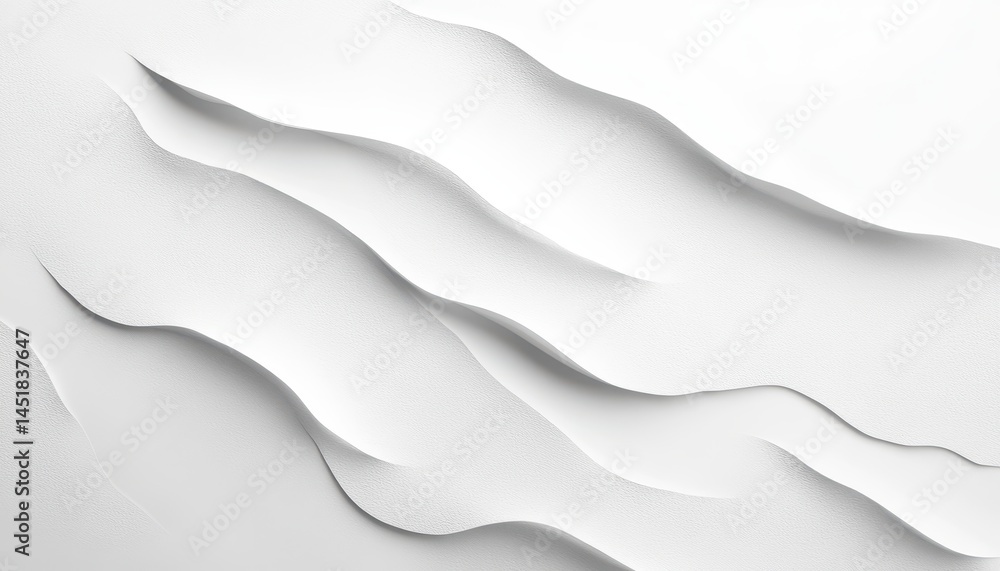 Aufkleber abstract white textured background with paper layers minimalist style