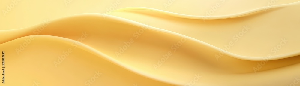 Aufkleber abstract yellow wave background with soft ripples smooth curves and elegant design for modern art il