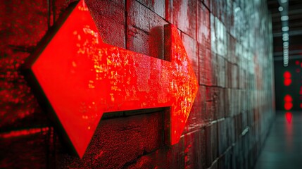 Red sign bold text unmatched innovation modern typography standout marketing concept futuristic branding product design attention visual symbol