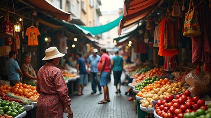Market Rhythms: Vibrant Street Life