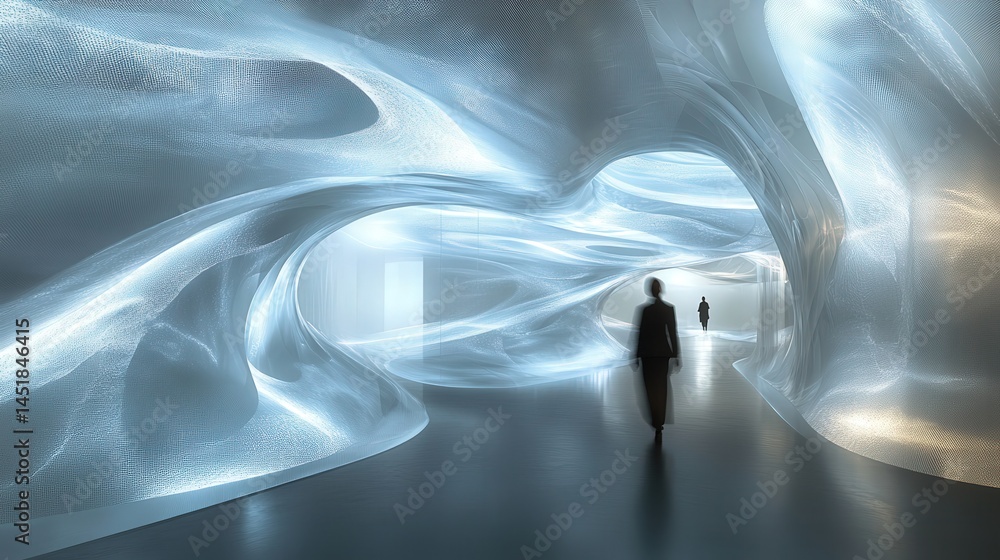Aufkleber light currents twist and cool waves flow, forming a dynamic and futuristic visual experience full of