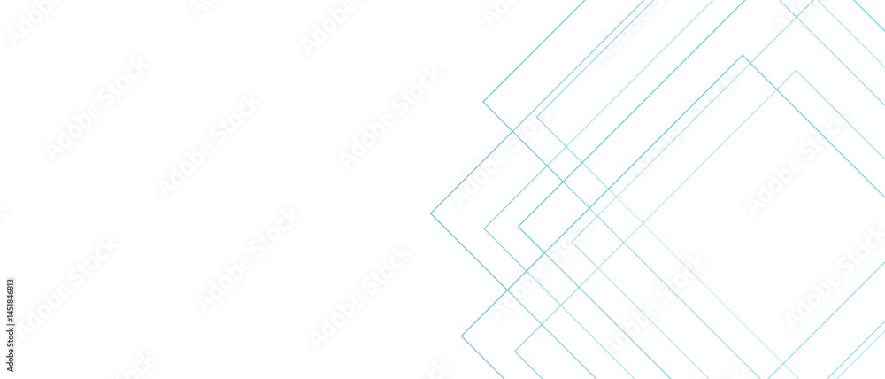 Aufkleber Abstract minimalist geometric background with diagonal lines in soft pastel cyan on a clean white canvas. Modern airy tech-inspired aesthetic. Ideal for UI backgrounds, presentations.