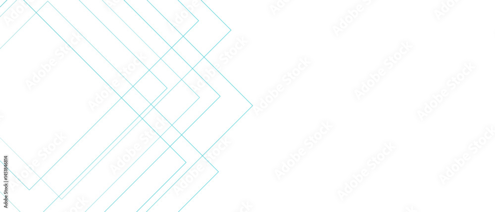 Poster Abstract minimalist geometric background with diagonal lines in soft pastel cyan on a clean white canvas. Modern airy tech-inspired aesthetic. Ideal for UI backgrounds, presentations.