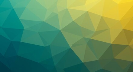 Fototapeta premium Geometric Triangle Background in Teal and Yellow Gradient