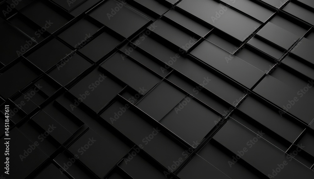 Leinwandbilder Dynamic Dark Gray Cubic Mosaic Pattern Texture Background with Glossy Surface and Clean Aesthetic for Modern Design Projects