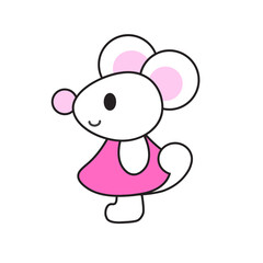 Hand drawn flat trendy cartoon element collection