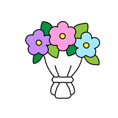 Hand drawn flat trendy cartoon element collection
