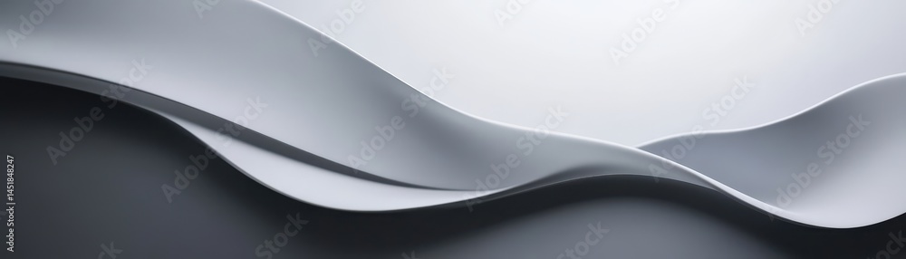 Poster Elegant Abstract Wavy Pattern with Soft Gray Gradient Creates a Modern Textured Background with Smooth Curves and Clean Lines