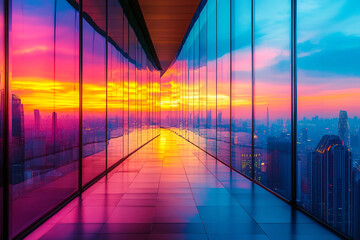 Skyscraper Observation Deck at Sunset
