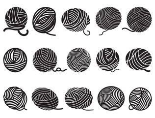 YARN SILHOUETTE WHITE BACKGROUND