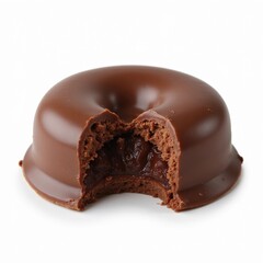 Dark Chocolate on White Background