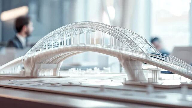 Detailed Display of Exquisite Bridge Model