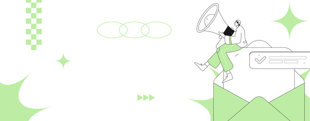 Invite friends to conduct questionnaire flat vector concept operation hand drawn illustration
