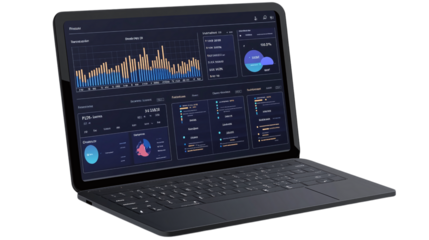 Floating buy-now-pay-later debt tracking dashboard for consumers, isolated, PNG format, transparent background. Varient 2