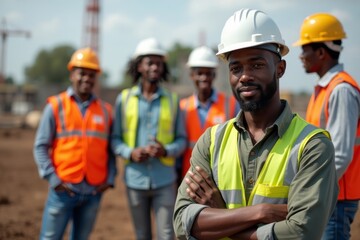 African-American Construction Engineers Monitoring Site Progress