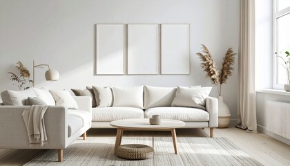 Modern Living Room Interior Mockup 