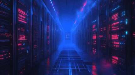 Futuristic server room