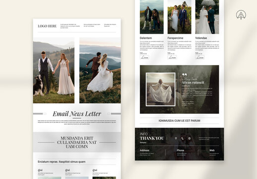 Wedding Email News Letter Template